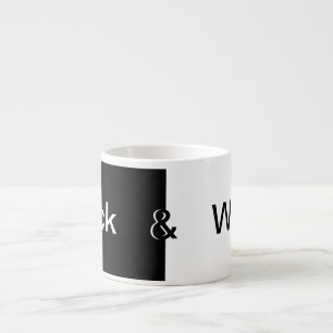 Black & White on Black and White Espresso Cup