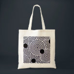 Black & White Op Art Circles Budget Bag<br><div class="desc">Crisp black and white design is always in fashion! We especially love this bag and with the 20% discount on top of the budget bag price, it's a steal! Stock up for Xmas now. You can also place this image on any style or size bag or tote as it's a...</div>