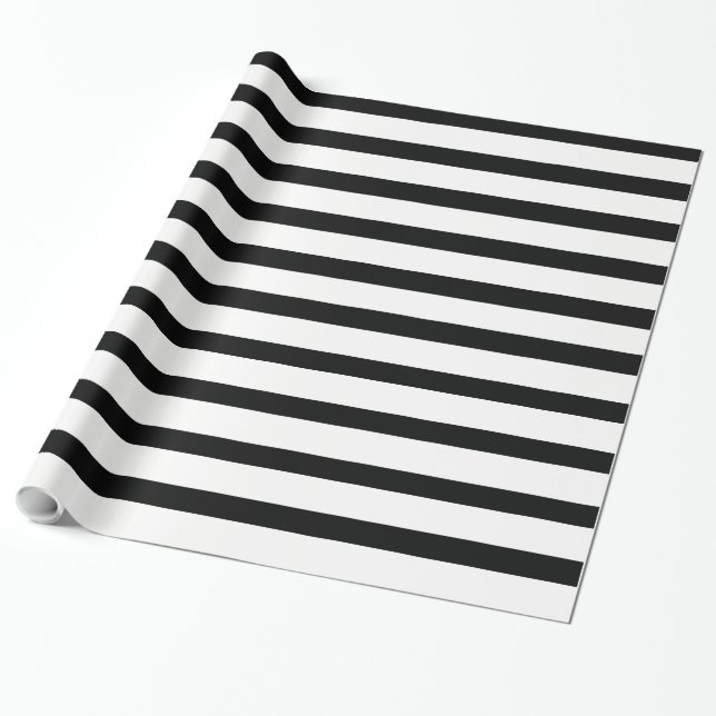 Black & White or Black & Customisable Colour Wrapping Paper (Unrolled)