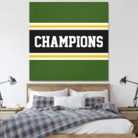 Black White Orange Forest CHAMPIONS Stripes