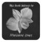 Black & White Orchid Bookplate Sticker