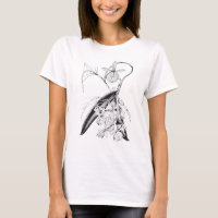 Black & White Orchid Botanical T-Shirt