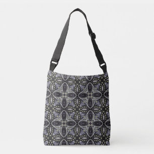 Black & White Paisley Crossbody Bag