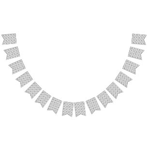 Black & White Paisley Pattern –Elegant Textile Art Bunting
