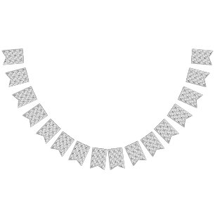 Black & White Paisley Pattern –Elegant Textile Art Bunting