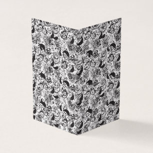 Black & White Paisley Pattern –Elegant Textile Art Business Card