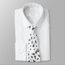 Black & White Paisley Print