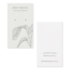 Black White Palm Leafy Sketch Earring Display