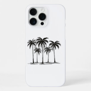 Black & White Palm Trees Graphic T-Shirt for Men W iPhone 16 Pro Max Case