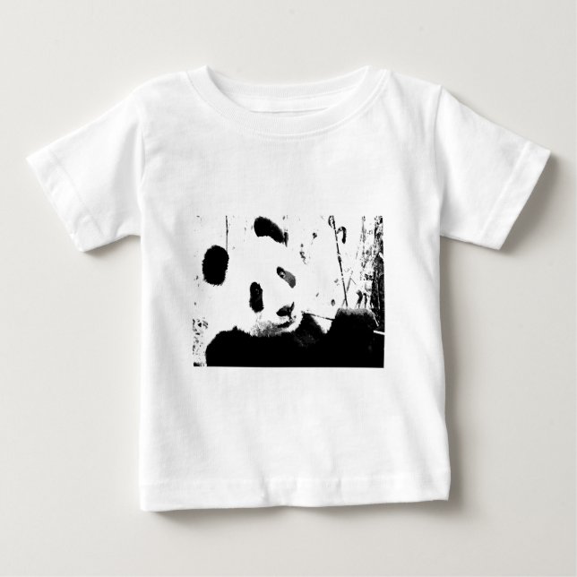 Black & White Panda Baby T-Shirt (Front)