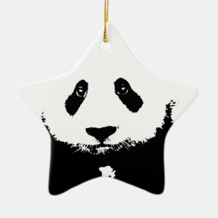 Black & White Panda Ceramic Tree Decoration