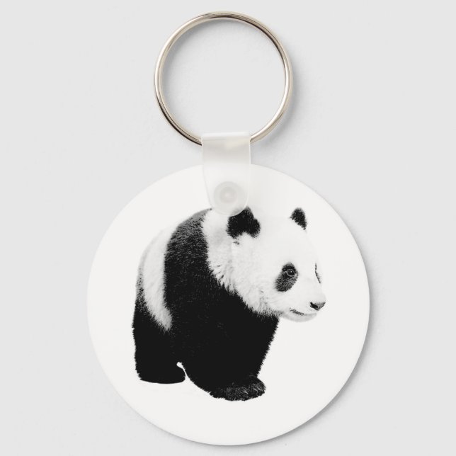 Black & White Panda Key Ring (Front)