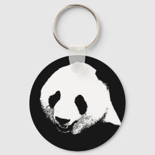 Black & White Panda Key Ring