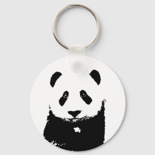 Black & White Panda Key Ring