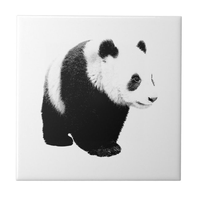 Black & White Panda Tile (Front)
