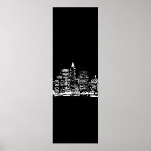 Black & White Panoramic New York City Poster