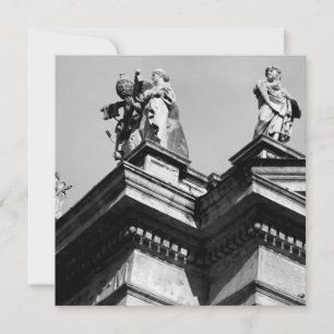 Black White Papal Archbasilica of St. John Lateran Holiday Card
