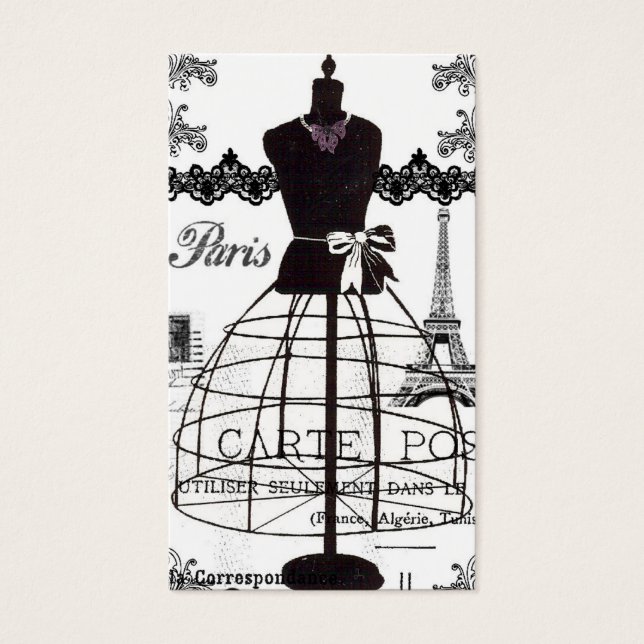 Black White Paris Fashion Mannequin (Front)