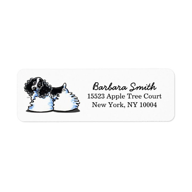 Black White Parti Cocker Spaniel (Front)