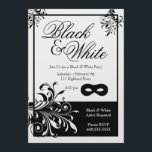 Black & White Party Invitation<br><div class="desc">Black & White parties are definitely making a comeback. Make yours special by starting with a custom-designed invitation. The paper is metallic with a subtle shimmer. To save money,  change the paper to a basic white.</div>