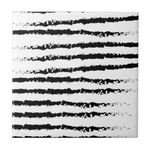 Black White pattern design Tile