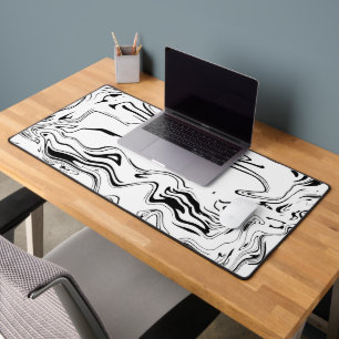Black & White Pattern  Desk Mat