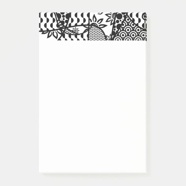 Black & White Pattern Patchwork 03 Post-it Notes (Front)