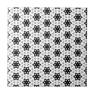 Black & White Patterns   Hexagons III Tile