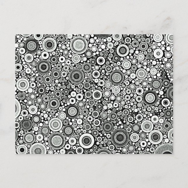 Black & White Patterns | New Address Card (Front)