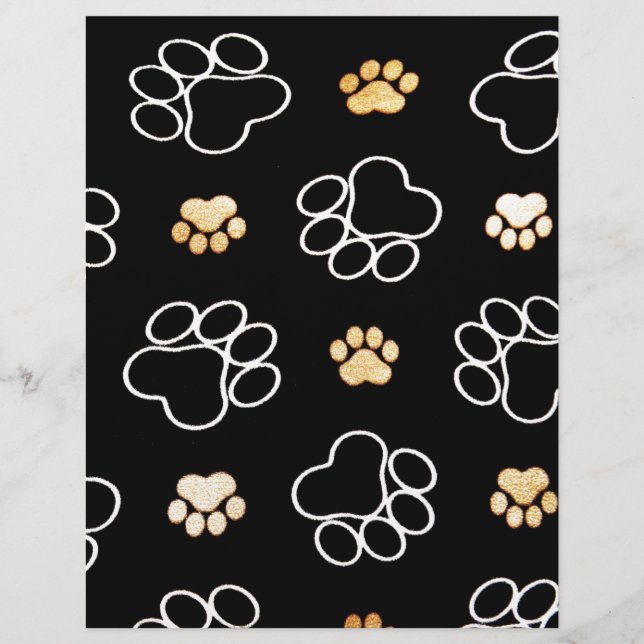 Black White Paw Print Pattern (Front)