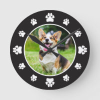 Black White Paw Prints Add Your Pet Photo 