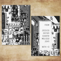 Black & white PCB board electronic printed circuit
