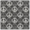Black | White Peace Sign and Outlines Pattern