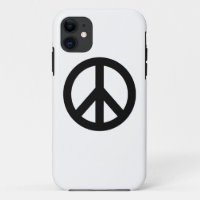 Black White Peace Sign Symbol