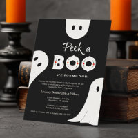 Black White Peek A Boo Ghosts Halloween Party