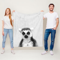Black & White Peekaboo Lemur Minimalist Nursery