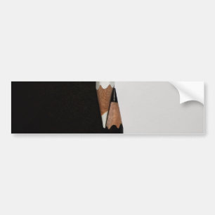 black white pencils bumper sticker