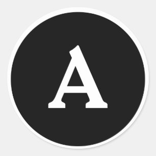 Black & White Personalised Monogram Envelope Seal