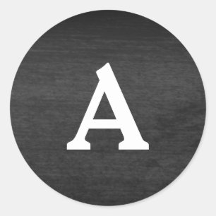 Black & White Personalised Monogram Envelope Seal