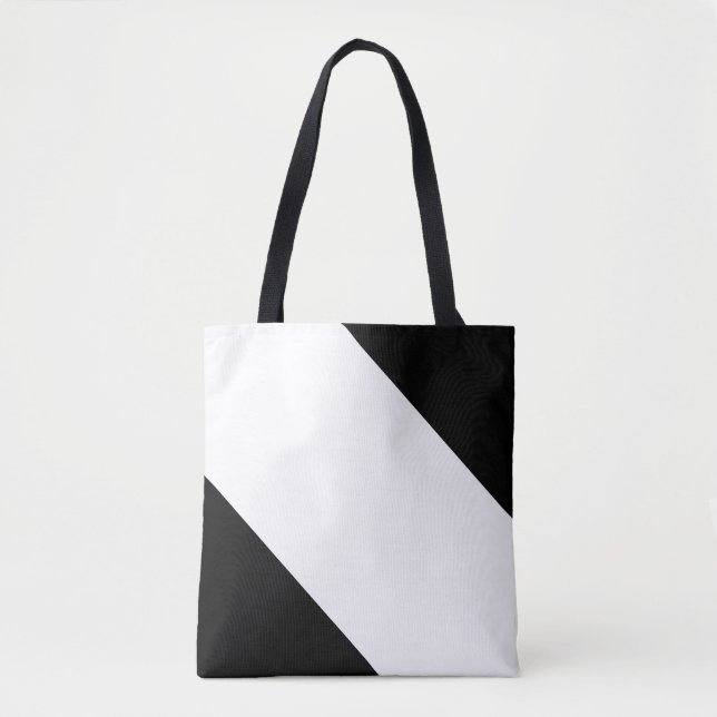 Black & White Personalised Tote Bag (Front)