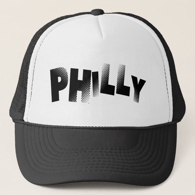 Black & White Philly Trucker Hat (Front)