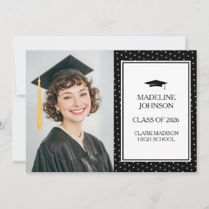 Black & White Photo 2026 Graduation Announcement
