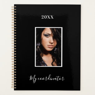 Black white photo appointments 2025 planner