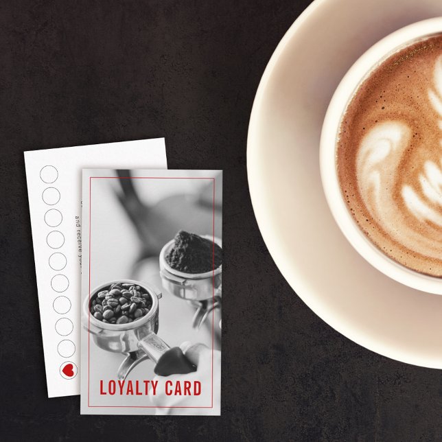 Black White Photo Coffee Shop Loyalty Card (Creator Uploaded)