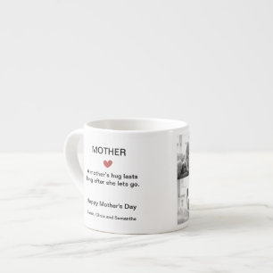 Black & White Photo Collage with Custom Text - Espresso Cup