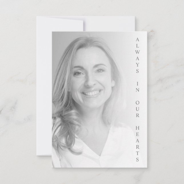 Black & White Photo for Memorial Service (Front)