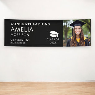 Black White Photo Graduate Class Of Graduation Banner
