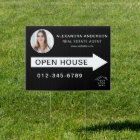 Black White Photo Open House Real Estate Sign