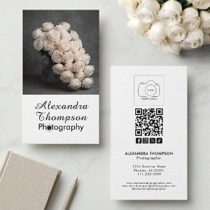 Black White Photo Photographer Business Card