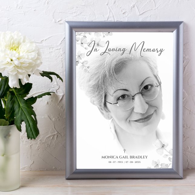 Black & White Photo Remembrance Service Dear Ones Poster (Creator Uploaded)